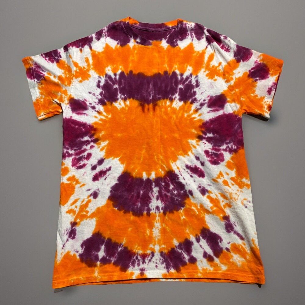 Tie-Dye Short Sleeve Tee in Orange & Purple